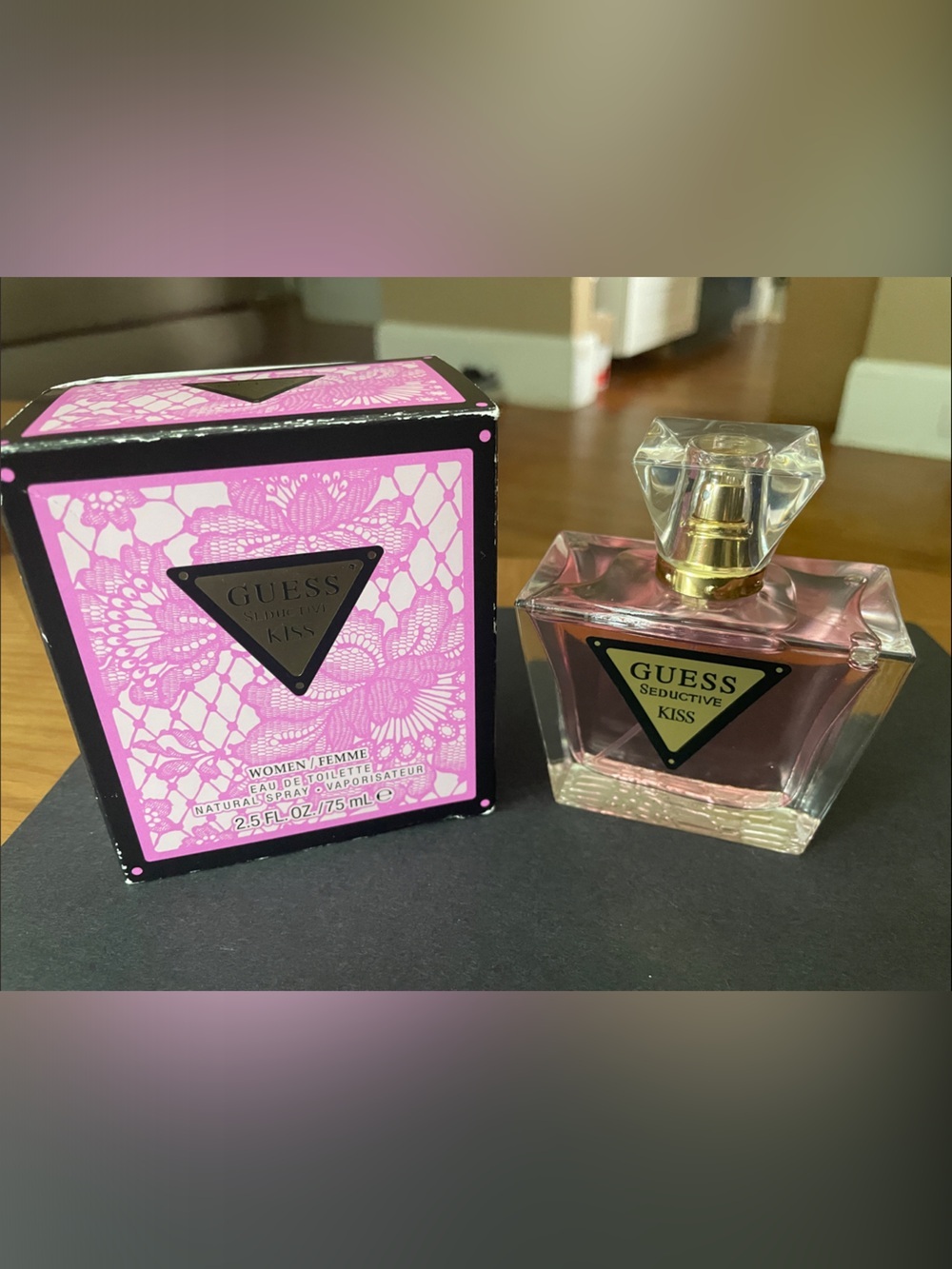 Guess Seductive Kiss Pink & Gold Perfume Bottle